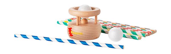 Holzspielzeug, Kugel, Hantel, Ringe, Sacklebundel