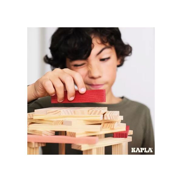 KAPLA 120er Bausteine Box - Natur, Rosa, Rot, Dunkelblau KAPLA 120er Bausteine Box - Natur, Rosa, Rot, Dunkelblau