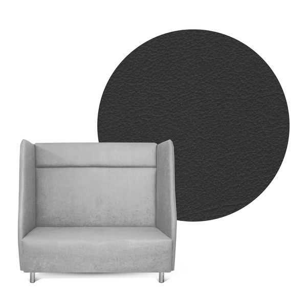 Akustiksofa High Back, SH 43 cm - Bezugfarbe und Stoff wählbar