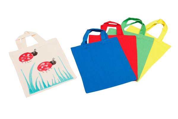 Kleine Einkaufstaschen, 23 x 28cm, versch. Farben, 6 Stück Kleine Einkaufstaschen, 23 x 28cm, versch. Farben, 6 Stück