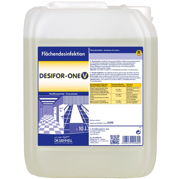 desinfektionsmittel, oberflächen, konzentrat, 10 l, gelb-blau etikett