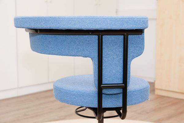 stuhl, stuhlpolster, blau, bürostuhl, hocker