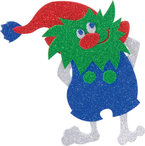 Glitter-Moosgummi Intensivfarben, selbstklebend, 20 x 29 cm, 5 Bogen