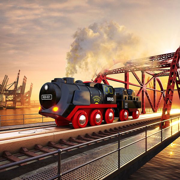 BRIO Batterie-Dampflok mit Wassertank & Dampffunktion, ab 3 Jahre