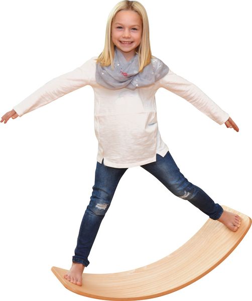 Kind, Schiefes Brett, Holzbrett, Schwungbrett, Balanceboard