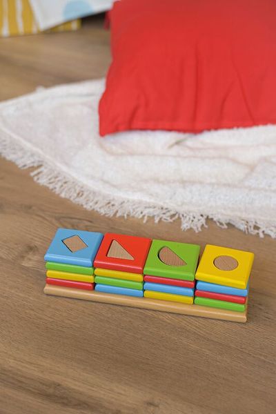 holzstapel, formen, legoartige blokke, spielzeug, kissen