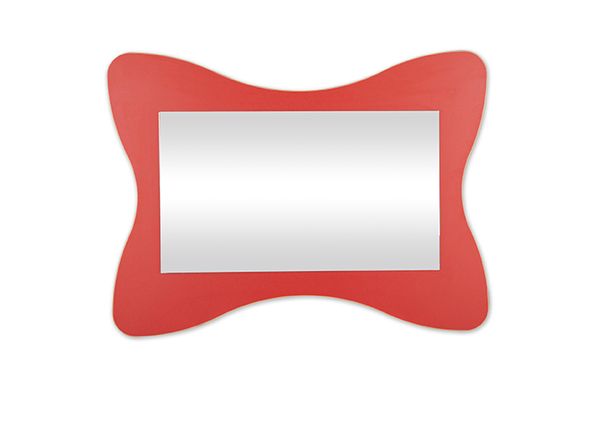 rahmen, spiegel, roter rahmen, spiegelbild, wanddekoration