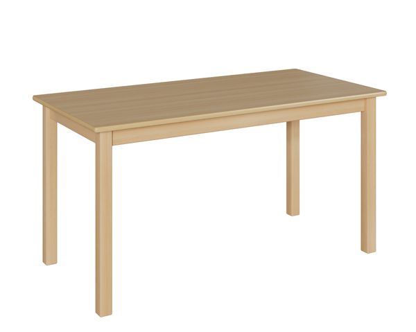 Rechtecktisch, 160x80 cm, Dekor Buche, Zarge, Tischbeine aus Holz