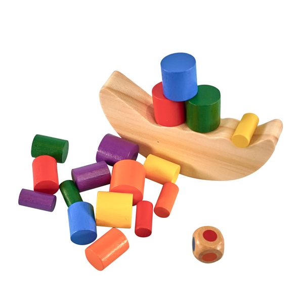 Holzspielzeug, Stäbchen, Bunte Würfel, Fädelspiel, Motorikspielzeug