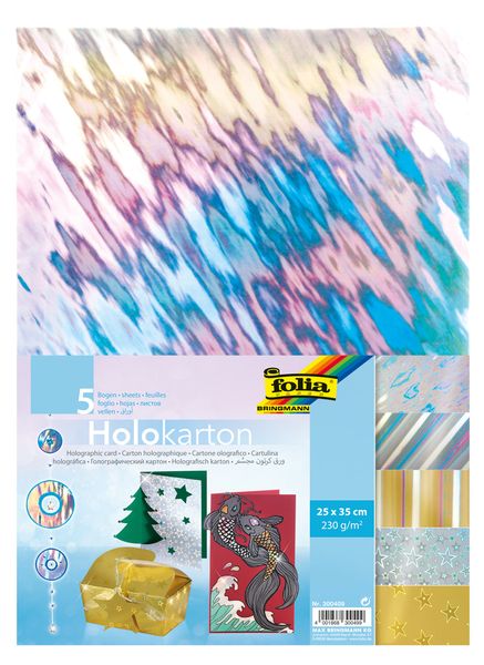 FOLIA Holo-Karton, 25x35cm, 5 Bogen