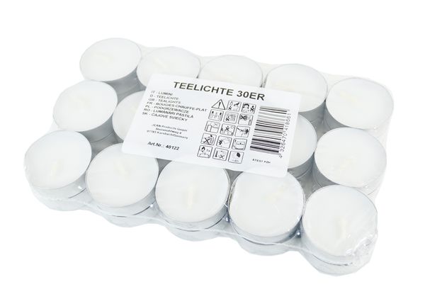 Teelicht, Stumpenkerze, Kerzenpack, Wachskerze, Kompaktkerzen
