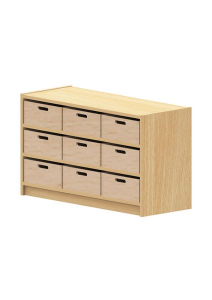 BasicPlus Unterschrank, mit 9 Materialkästen, 2 feste Böden, (B/HT): 102 x 60 x 40 cm BasicPlus Unterschrank, mit 9 Materialkästen, 2 feste Böden, (B/HT): 102 x 60 x 40 cm