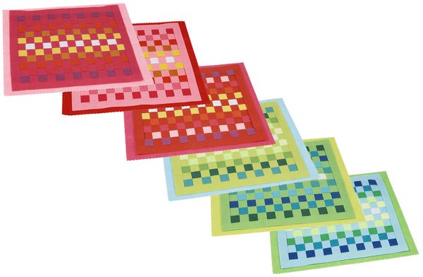 Taschentuch, Putzquadrate, Kulturtuch, geflochtenes Quadrat, karo Muster