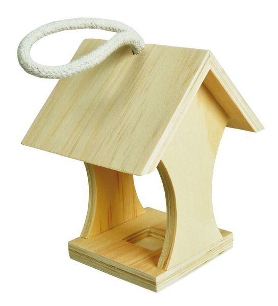 Kleines Vogel-Futterhäuschen zum Gestalten, 11,8 x 9,9 x 8,9 cm, 1 Stück