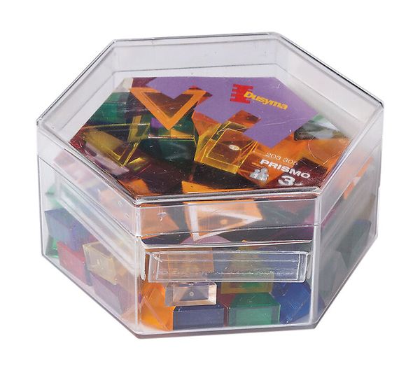 Puzzles, Geometrische Bausteine, Transparenter Kunststoff, Puzzle-Teile, Aufbewahrungsbox