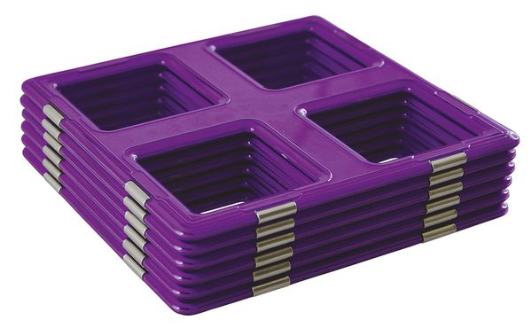 Purple trays, Stackable trays, Baking/baking molds, Square compartments, Non-stick, Steel accents