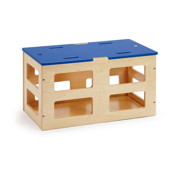Holzbox, Kinderwerkbank, Spielzeugbox, Aufbewahrung, Holzplatte