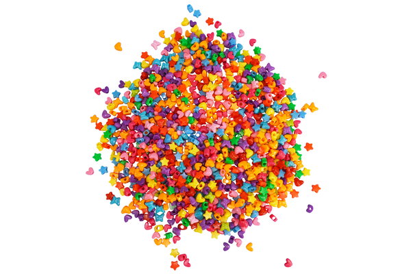 Kunststoffperlen, versch. Formen, 400 gr Kunststoffperlen, versch. Formen, 400 gr