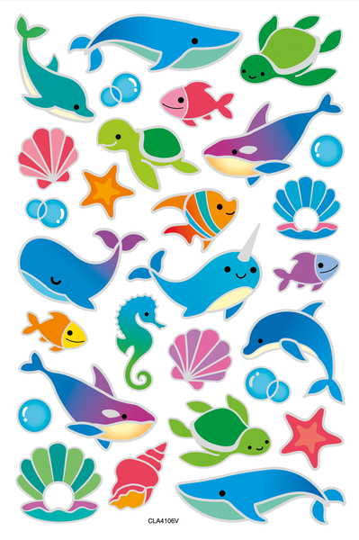 FOLIA Bubble-Sticker Unterwasser, 5 Stück mit 140 Sticker