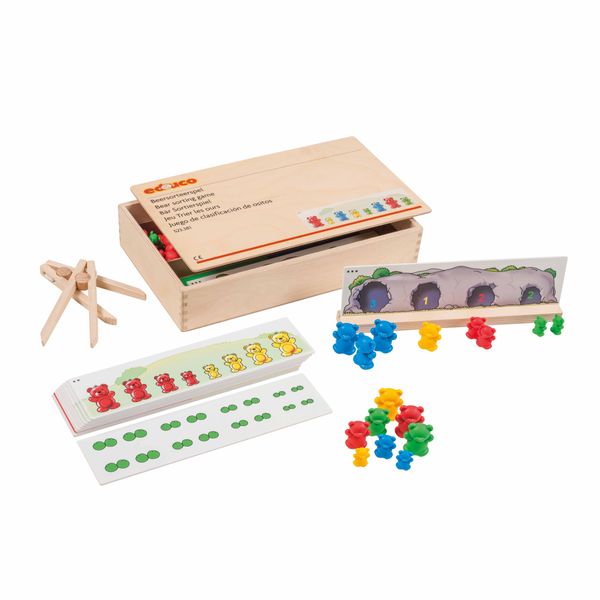 Holzspielzeug, Domino, Zahlenspiel, Stapelspiel, Puzzle
