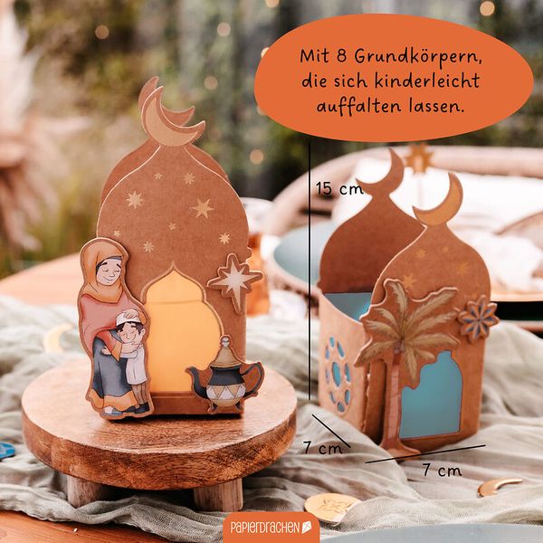 Zuckerfest Tischlichter zum Selbstgestalten – 8 Stück