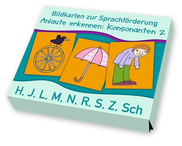 Bildkarten, Sprachförderung, Konsonanten 2, Anlaute, BuchstabenBildkarten