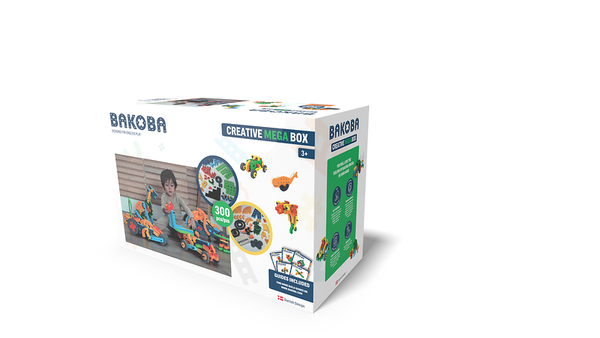 BAKOBA Kreative Bausteine Mega Box, 300 Schaumstoff-Teile, ab 3 Jahre