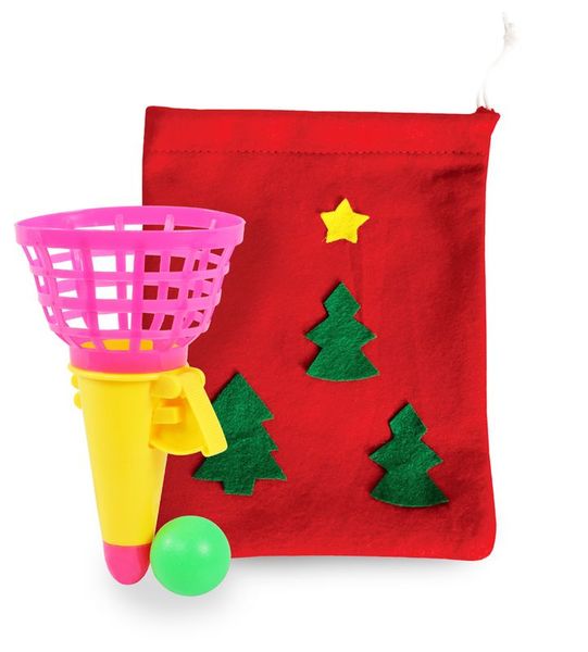 Filzsäckchen mit kleinem Fangballspiel, 6 Sets