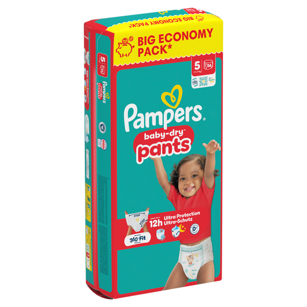 PAMPERS Baby Dry Pants Gr. 5, Junior 11-17 kg, (verschiedene Verpackungsgrößen)
