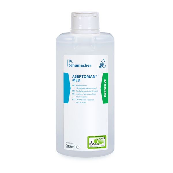 DR. SCHUMACHER Aseptoman Med, Händedesinfektion, VAH zertifiziert, 500 ml