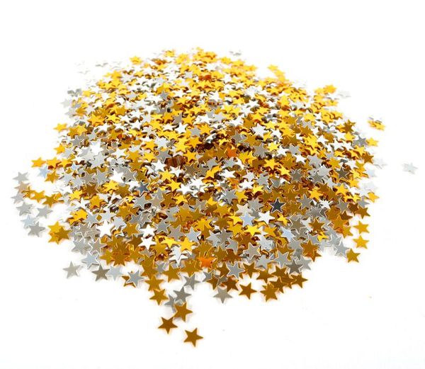 Sternchen, Glitzer, Konfetti, Streudekoration, Gold/Silber