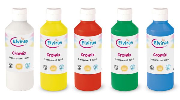 ELVIRAS Cromix, 500 ml, Grundfarben-Set
