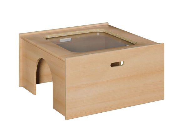 Glaspodest als Tunnel, Birke, BxHxT: 78 x 40 x 78 cm