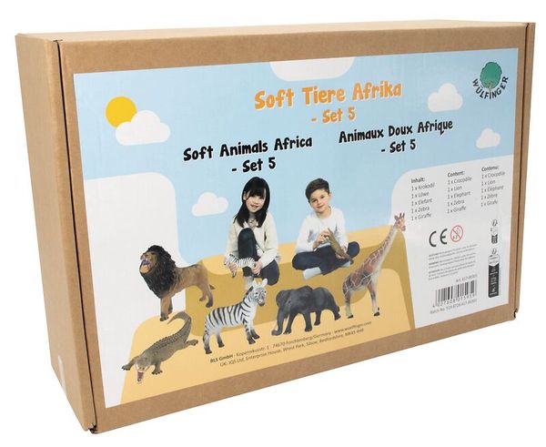 Soft Tiere Afrika - 5-teiliges Set mit 5 Tieren Soft Tiere Afrika - 5-teiliges Set mit 5 Tieren