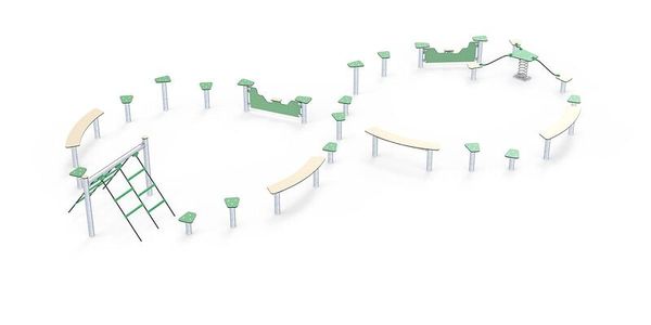 Hindernisparcours, achtförmig Hindernisparcours, achtförmig