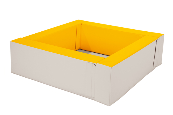 Box, Kartonbox, Aufbewahrungsbox, gelbe Innenseite, offen oben