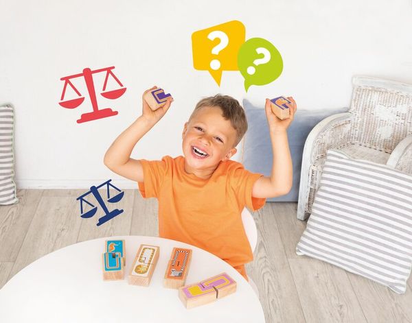 Impuzzible 2 in 1 "Geräusche und Gewichtebox, ab 3 Jahre