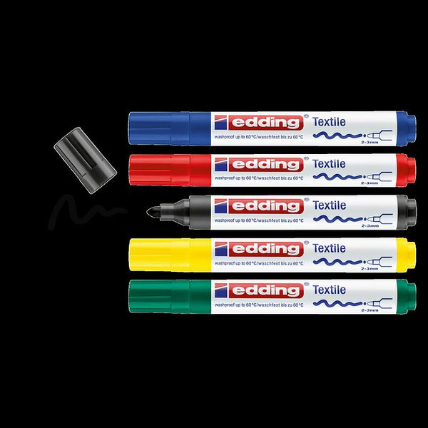 edding 4500 Textilmarker, 5er-Set, original Farben edding 4500 Textilmarker, 5er-Set, original Farben