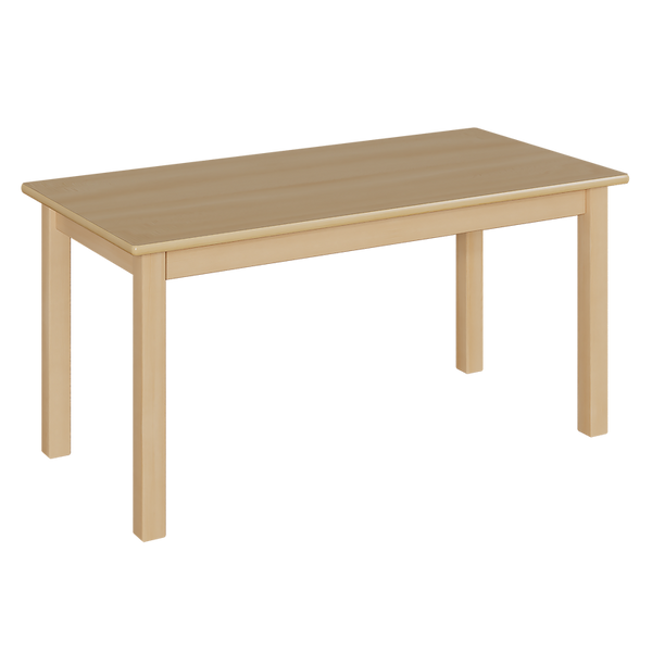 Rechtecktisch, 160x80 cm, Dekor Birke, Zarge, Tischbeine aus Holz Rechtecktisch, 160x80 cm, Dekor Birke, Zarge, Tischbeine aus Holz