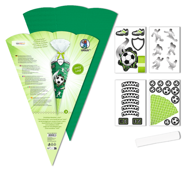 Geschwister-Schultüten-Bastelset Easy Line Fußball, 41 cm, 1 Set