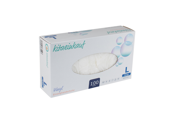 Handschuhe Vinyl, puderfrei, Gr. L, 100 Stk.