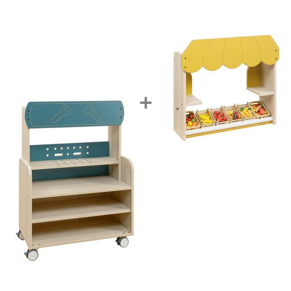 MATHOU Werkbank und Kaufladen, Set