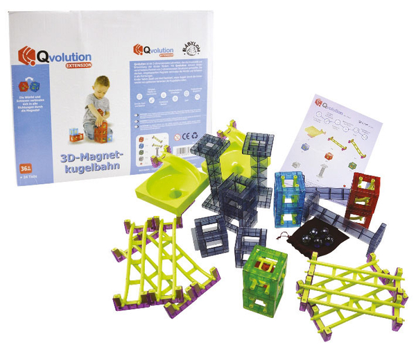 Qvolution Kugelbahn - Extension Set 24, ab 3 Jahre Qvolution Kugelbahn - Extension Set 24, ab 3 Jahre