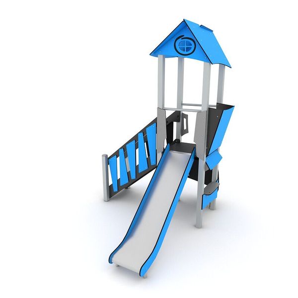 Spielgerät, Kletterturm, Rutsche, Spielplatzgerät, Blu-Rosa Option