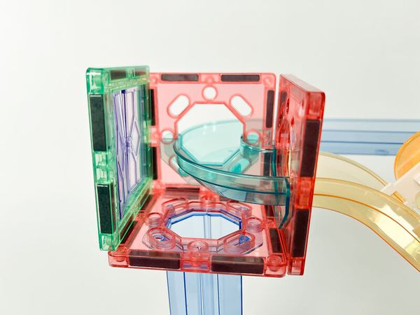 Kunststoffbausatz, Transparenter Würfel, Baukugeln, Konstruktionsspielzeug, Farbiges Turmsystem
