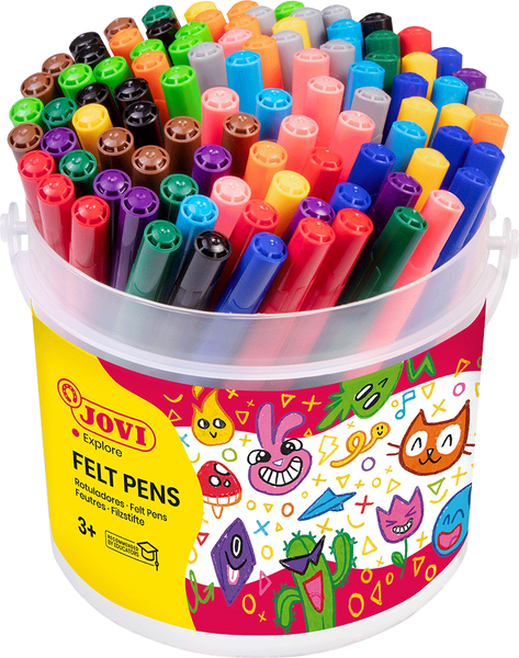 JOVI Fasermaler 3 mm, Dose mit 96 Stück in 12 Farben JOVI Fasermaler 3 mm, Dose mit 96 Stück in 12 Farben
