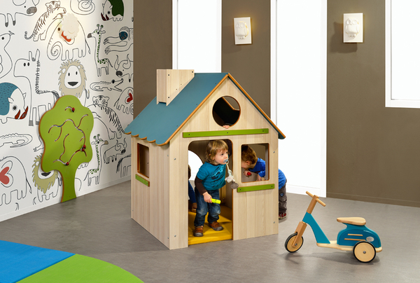 MATHOU Spielhütte aus Holz, 10 Jahre Garantie