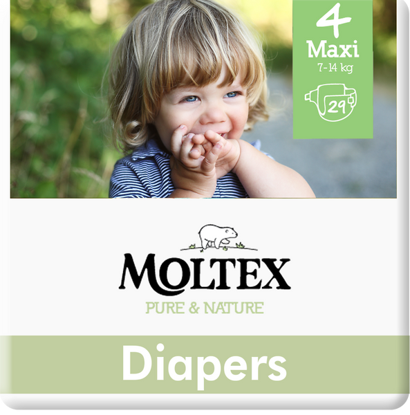 MOLTEX Pure & Nature Windeln Gr. 4 Maxi, Karton mit 174 Stk. (6x29 Stk.)