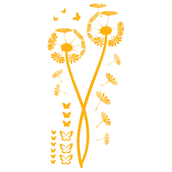 Wandtattoo Pusteblume mit Schmetterlingen, verschiedene Größen und Farben Wandtattoo Pusteblume mit Schmetterlingen, verschiedene Größen und Farben