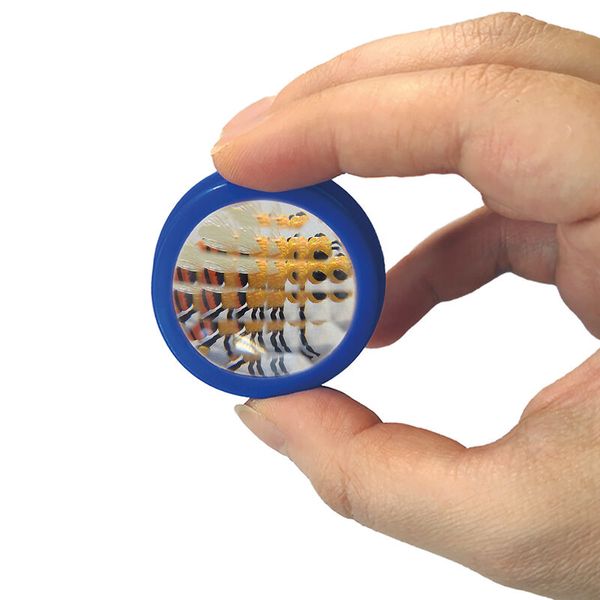 brillenreiniger, reinigungswerkzeug, kristallklinge?, blaues rahmen-deckel, handgriff